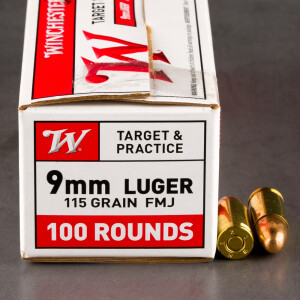 1000rds - 9mm Winchester USA 115gr. FMJ Value Pack Ammo