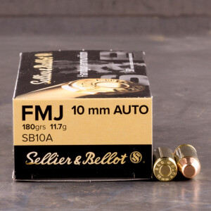 50rds - 10mm Auto Sellier & Bellot 180 Grain FMJ Ammo